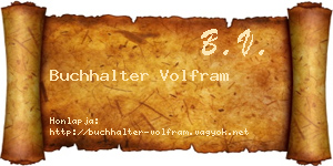 Buchhalter Volfram névjegykártya